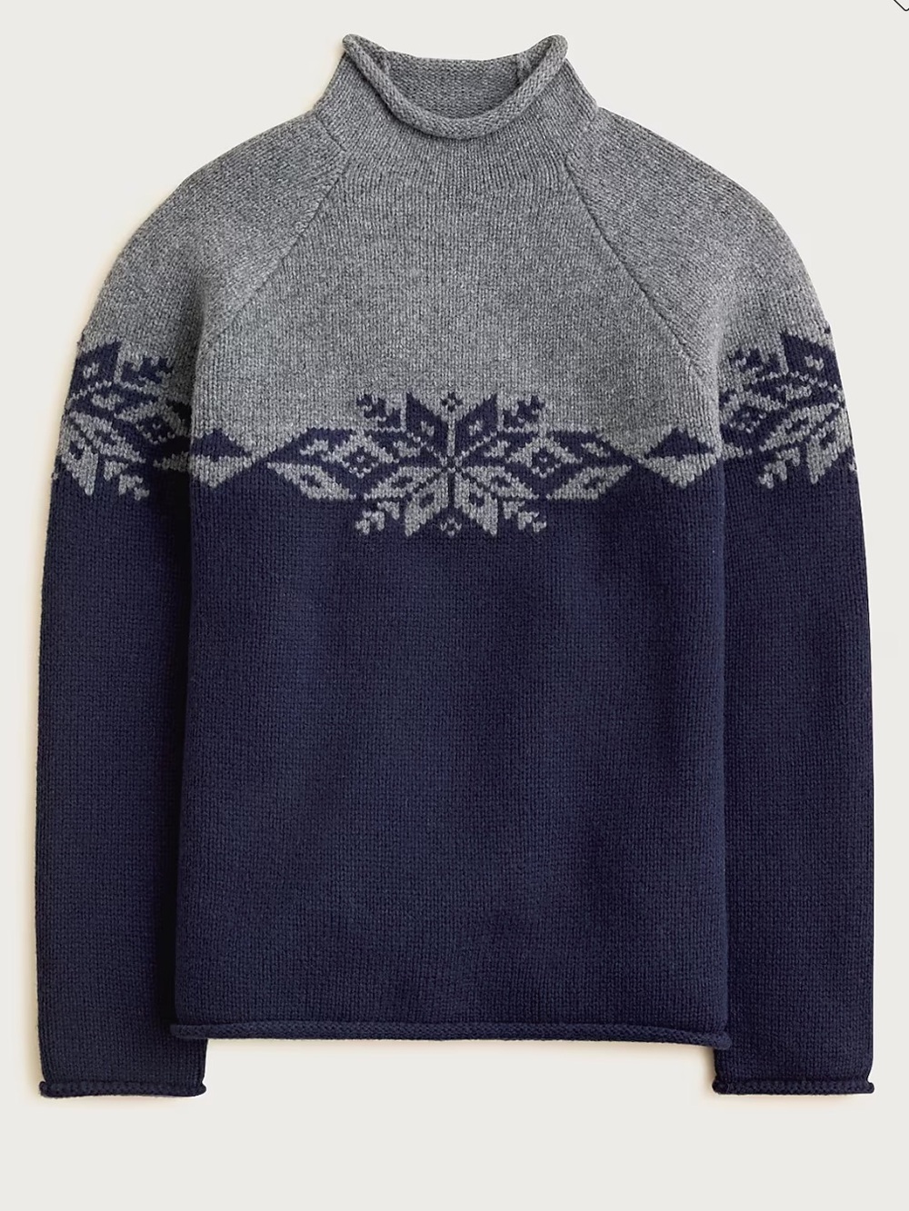 J crew Fair Isle Rollneck™ sweater in lambswoo